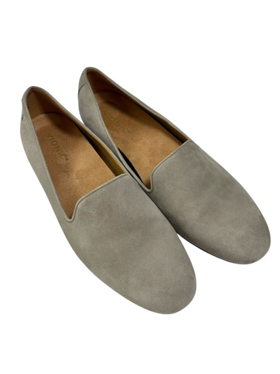 NWOT Vionic Willa Light Taupe Suede Flat Slip On Loafer | Size 11-Wide - Picture 2 of 10